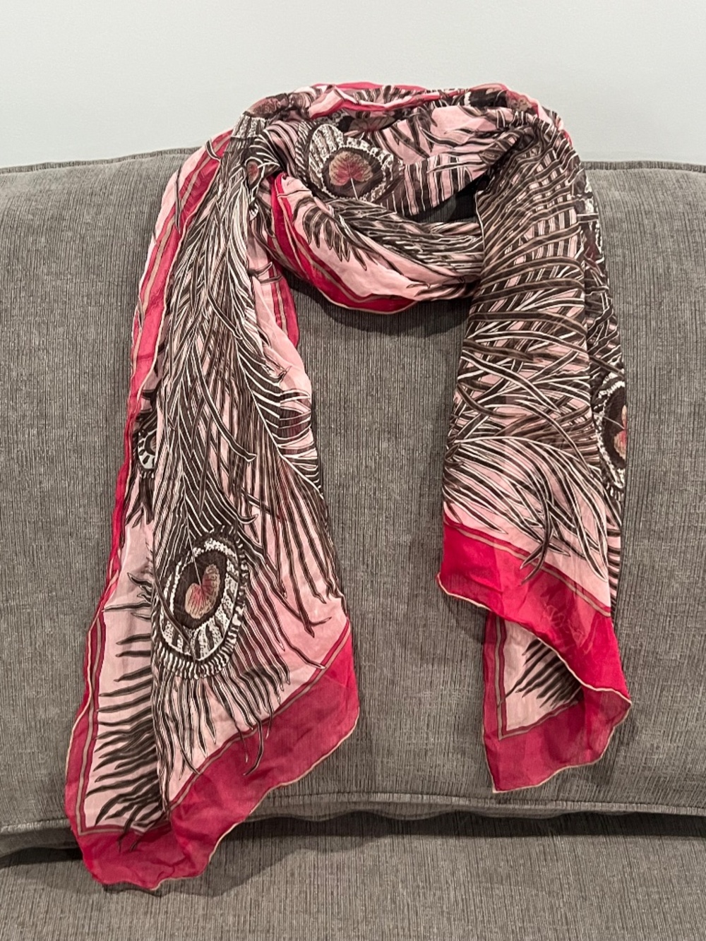 Liberty Hera Peacock Feathers Scarf - Picture 6 of 8